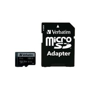 Verbatim, VERBATIM Micro SDXC Pro U3 64GB 47042 Read 90MB/sec. Write 45MB/sec