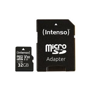 Intenso, INTENSO Micro SDHC Card PRO 32GB 3433480 with adapter, UHS-I