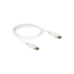 DeLock, Delock DisplayPort Anschlusskabel DisplayPort Stecker, DisplayPort Stecker 2.00 m Weiß 84877 vergoldete Steckkontakte