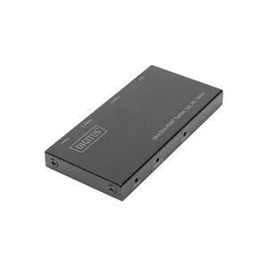 Digitus, Digitus DS-45322 2 Port HDMI-Splitter LED-Anzeige, Metallgehäuse, Ultra HD-fähig 4096 x 2160 Pixel Schwarz