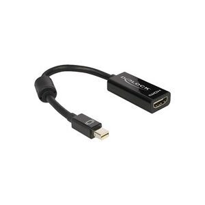 DeLock, Delock 65099 Mini-DisplayPort / HDMI Adapter [1x Mini-DisplayPort Stecker - 1x HDMI-Buchse] Schwarz 12 cm