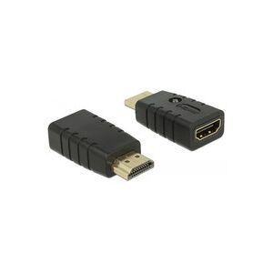 DeLock, Delock 63320 HDMI EDID Emulator [1x HDMI-Stecker - 1x HDMI-Buchse] Schwarz 4K UHD 0 mm