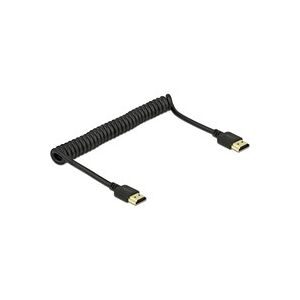 DeLock, Delock HDMI Anschlusskabel HDMI-A Stecker 1.5 m Schwarz 84967 4K UHD, vergoldete Steckkontakte, dreifach geschirmt,