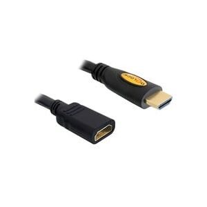 DeLock, Delock HDMI Verlängerungskabel HDMI-A Stecker, HDMI-A Buchse 3.00 m Schwarz 83081 4K UHD, vergoldete Steckkontakte