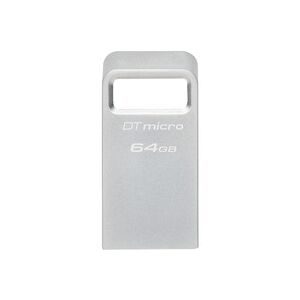 KINGSTON TECHNOLOGY, KINGSTON TECHNOLOGY -  DataTraveler 64GB Micro 200MB/s Metal USB 3.2 Gen 1, Silber, 64 GB