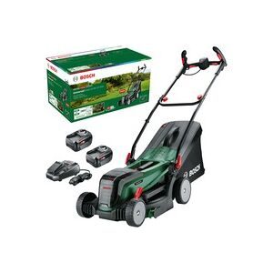 Bosch Home and Garden, Bosch Home and Garden 06008B9E00 Akku Akku-Rasenmäher inkl. 2. Akku, inkl. Ladegerät 2x 18 V Schnittbreite (max.) 37 cm