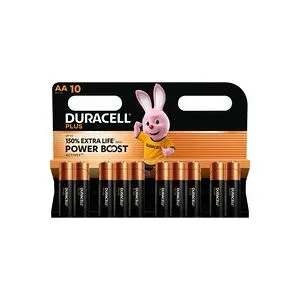 DURACELL, Duracell Plus Power Boost Mignon (AA)-Batterie Alkali-Mangan 1.5 V 10 St.