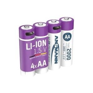 ANSMANN, Ansmann USB-C® Akku Li-Ion 2000 mAh 1.5 V 4 St.