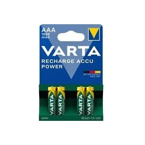 VARTA, VARTA Batterie Akku 5703301404 R2U, AAA/HR03, 1000 mAh, 4 S.