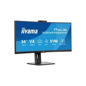 Iiyama, Iiyama XCB3497WQSNPH-B1 LED-Monitor EEK F (A - G) 86.4 cm (34 Zoll) 3440 x 1440 Pixel 21:9 0.4 ms Mikrofon-Buchse VA