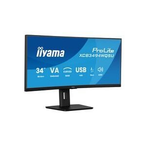 Iiyama, Iiyama ProLite XCB3494WQSU-B1 LED-Monitor EEK F (A - G) 86.4 cm (34 Zoll) 3440 x 1440 Pixel 21:9 0.4 ms DisplayPort VA