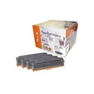 Peach, Peach HP 125 A 4 Toner (bk, c/m/y) ersetzt HP No. 125A, CB540A, CB541A, CB542A, CB543A für z.B. HP Color LaserJet CP 1515 N