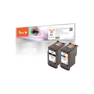 Peach, Peach C540 BK 2 Druckerpatronen (bk, col) ersetzt Canon PG-540BK, CL-541C, 5225B006 für z.B. Canon Pixma TS 5150, Canon Pixma TS 5151