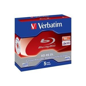Verbatim, Verbatim 43760 Blu-ray BD-RE DL Rohling 50 GB 5 St. Jewelcase Wiederbeschreibbar