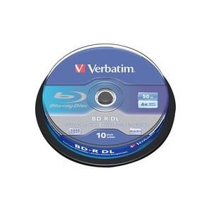 Verbatim, VERBATIM BD-R Spindle whi./blue 50GB 43746 6x DL Scratchgrd+ 10 Pcs