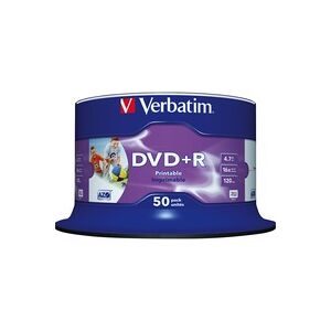 Verbatim, VERBATIM DVD+R Spindle 4.7GB 43512 1-16x print wide 50 Pcs