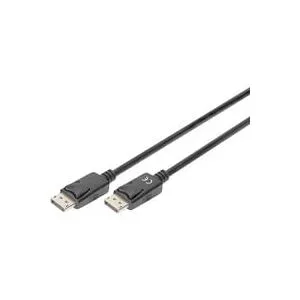 Digitus, Digitus DisplayPort Anschlusskabel DisplayPort Stecker, DisplayPort Stecker 2.00 m Schwarz DB-340100-020-S Rund, doppelt
