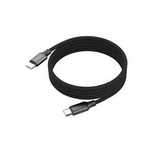 ANSMANN, Ansmann USB-C® Kabel USB-C® Stecker 1.2 m Schwarz Textil-Mantel 1700-0186