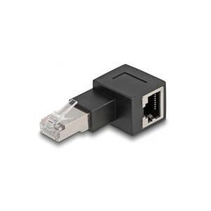 DeLock, Delock RJ45 Netzwerk Adapter Kabel [1x RJ45-Stecker - 1x RJ45-Buchse] 0 mm Schwarz