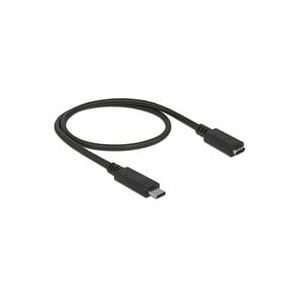 DeLock, Delock USB-C® Kabel USB-C® Stecker, USB-C® Buchse 0.50 m Schwarz 85532