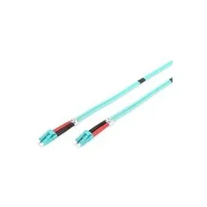 Digitus, Digitus DK-2533-10/3 Glasfaser LWL Anschlusskabel 10.00 m Türkis [1x LC-Stecker - 1x LC-Stecker] 50/125 µ Multimode OM3