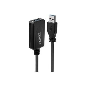 LINDY, LINDY USB-Kabel USB 3.2 Gen1 USB-A Stecker, USB-A Buchse 5.00 m Schwarz Aktiv mit Signalverstärkung 43155