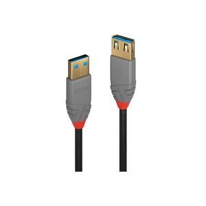 LINDY, LINDY USB-Kabel USB 3.2 Gen1 USB-A Stecker, USB-A Buchse 3.00 m Schwarz doppelt geschirmt 36763