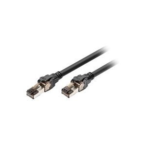Digitus, Digitus DK-1843-020 RJ45 Patchkabel CAT 8.1 S/FTP 2 m Schwarz Farbcodiert, Geschirmt, mehrdrähtig, mit Knickschutztülle
