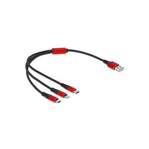undefined, Delock USB-Ladekabel  USB-A - Lightning/USB-C 0.3 m