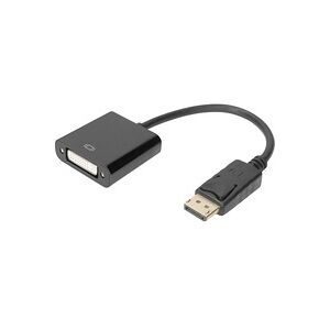 Digitus, Digitus AK-340401-001-S DisplayPort / DVI Adapter [1x DisplayPort Stecker - 1x DVI-Buchse 24+5pol.] Schwarz 15.00 cm