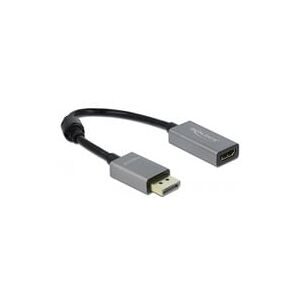 DeLock, Delock 66436 DisplayPort / HDMI Adapter [1x DisplayPort Stecker - 1x HDMI-Buchse] Schwarz, Grau 0.20 m