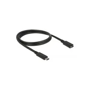 DeLock, Delock USB-Kabel USB 3.2 Gen1 USB-C® Stecker, USB-C® Buchse 1.00 m Schwarz 85533