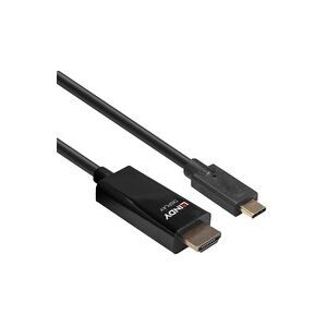 LINDY, LINDY USB Anschlusskabel USB-C® Stecker, HDMI-A Stecker 10.00 m Schwarz 43317 4K UHD USB-C®-Displaykabel