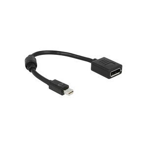 DeLock, Delock 65554 DisplayPort Adapter [1x Mini-DisplayPort Stecker - 1x DisplayPort Buchse] Schwarz mit Ferritkern 21.00 cm
