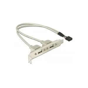 DeLock, Delock Slotbracket 1x internal USB 5pin > 2x USB2.0 external PC-Slotblech 1 St.