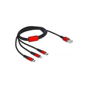 undefined, Delock USB-Ladekabel  USB-A - Lightning/USB-C 1 m