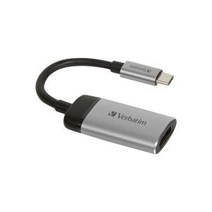 Verbatim, Verbatim 49143 USB-C® Adapter [1x USB-C® Stecker - 1x HDMI-Buchse] Silber (matt) 0.10 m