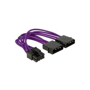 DeLock, Delock Strom Anschlusskabel 0.15 m Schwarz, Violett