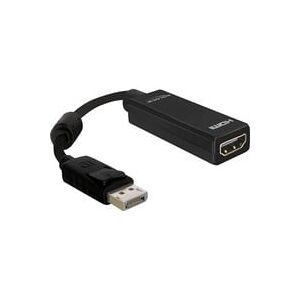 DeLock, Delock 61849 DisplayPort / HDMI Adapter [1x DisplayPort Stecker - 1x HDMI-Buchse] Schwarz mit Ferritkern 0.22 m