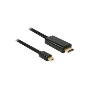 DeLock, Delock HDMI / Mini-DisplayPort Anschlusskabel Mini DisplayPort Stecker, HDMI-A Stecker 2 m Schwarz 83699 vergoldete
