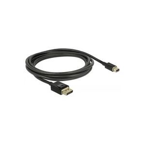 DeLock, Delock Mini-DisplayPort / DisplayPort Anschlusskabel Mini DisplayPort Stecker, DisplayPort Stecker 2 m Schwarz 84928