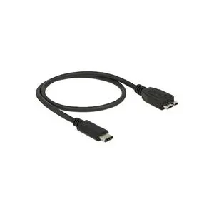 DeLock, Delock USB-Kabel USB 3.2 Gen1 USB-C® Stecker, USB-Micro-B 3.0 Stecker 0.50 m Schwarz 83676