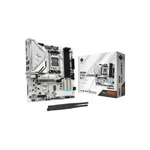 ASRock, ASRock B850M Steel Legend Mainboard Sockel (PC) AMD® AM5 Formfaktor (Details) Micro-ATX Mainboard-Chipsatz AMD® B850