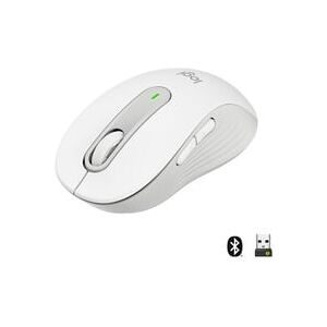 Logitech, Logitech - Signature M650 - Maus - optisch - 5 Tasten - kabellos - Bluetooth, 2.4 GHz -  Logi Bolt USB-Receiver - Off-White, Weiss