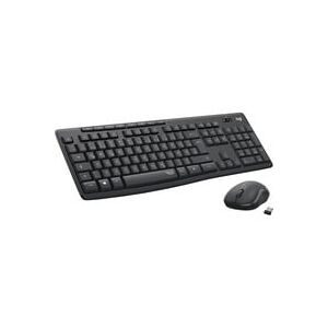 Logitech, Logitech MK295 Kabellos Tastatur, Maus-Set Deutsch, QWERTZ Graphite