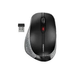 CHERRY, Cherry - MW 8C ERGO Maus rechts RF Wireless + Bluetooth Optisch 3200 DPI, Grau