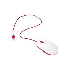 Raspberry Pi®, Raspberry Pi® Mouse Maus USB Optisch Weiß, Rot 3 Tasten USB-Anschluss