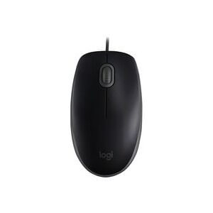 Logitech, Logitech - B110 Silent Maus Beidhändig USB Typ-A Optisch 1000 DPI, Schwarz