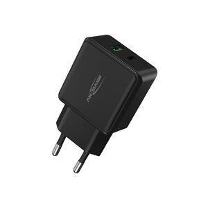 ANSMANN, Ansmann HomeCharger HC218PD USB Ladegerät 18 W 1x USB-A, 1x USB-C® USB PD Schwarz Innenbereich