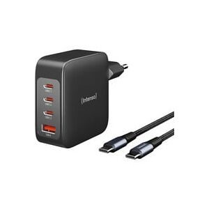 Intenso, Intenso W140A3C + C520C black USB Ladegerät 140 W 3x USB-C®, 1x USB-A QC 4+, USB PD 3.1, PPS Schwarz Innenbereich GaN,